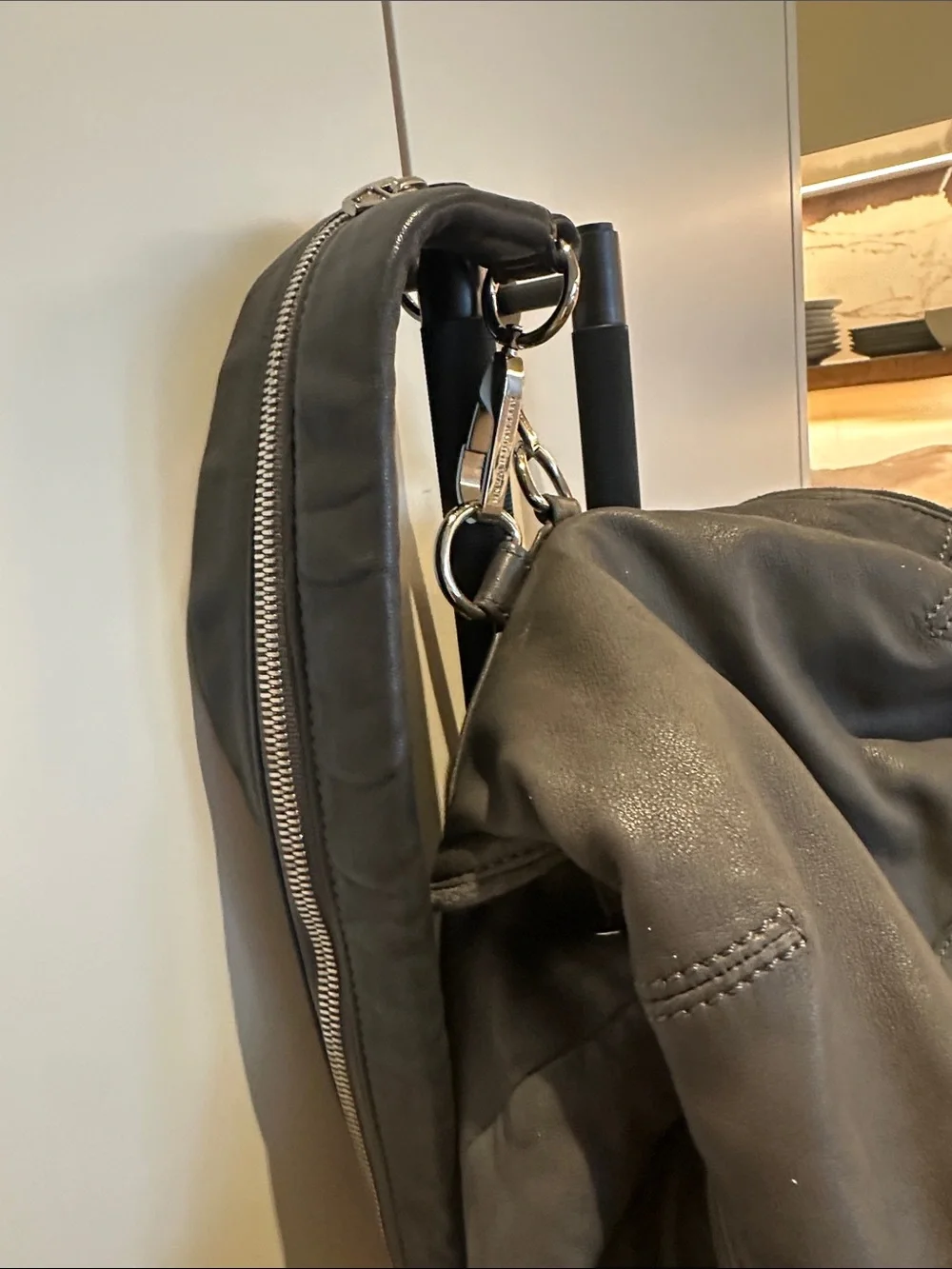 Alexander Wang Gray Leather Multi-Zip Backpack